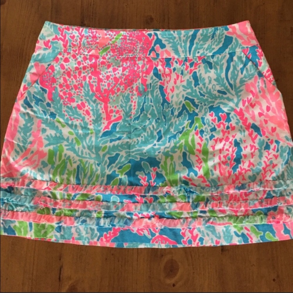 “Let’s Cha Cha” Ruffled Marigold Skort - Picture 1 of 2